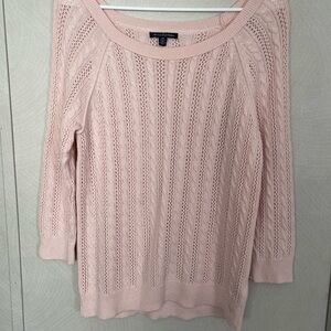 Pink Cable Knit Sweater